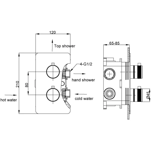 Купить купить смеситель для душа с термостатом, boheme cell, золото арт. 134-2-mg