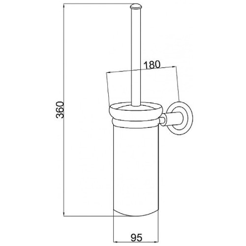 Купить купить ершик для унитаза, boheme murano, золото, шоколад арт. 10913-ch-g