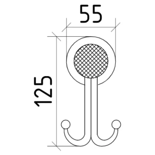 Купить купить двойной крючок, boheme royal cristal, хром арт. 10926-cr