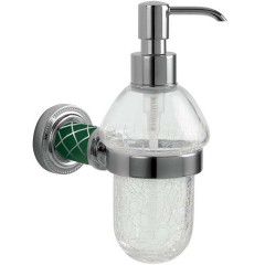 Дозатор для жидкого мыла, Boheme Murano, хром, бирюзовый арт. 10912-GR-CR