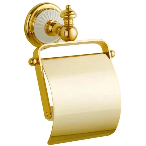 Купить купить держатель туалетной бумаги с крышкой, boheme palazzo bianco, золото арт. 10101