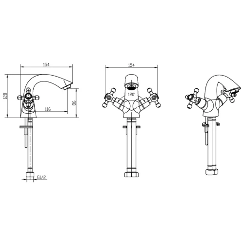 Купить купить смеситель для раковины, boheme flora, хром арт. 271-fl