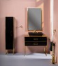 Купить купить тумба под раковину, armadi art monaco, черный, золото арт. 867-100-bg
