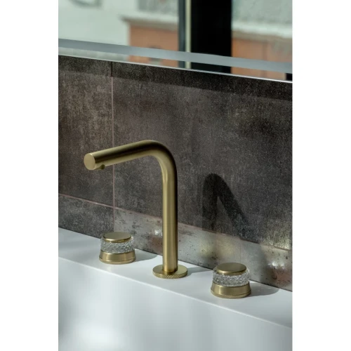 Купить купить смеситель на столешницу на 3 отв, boheme aura, 152-mg-a цвет: золото