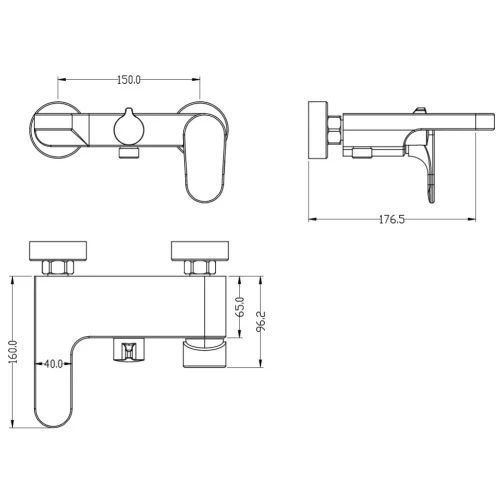 Купить купить смеситель для ванны, boheme spectre, золото арт. 453-g