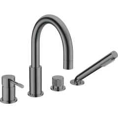 Смеситель на борт ванны, Boheme Uno, оружейная сталь арт. 460-SGM