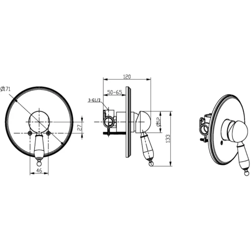 Купить купить смеситель для душа, boheme crystal, хром арт. 265-crst