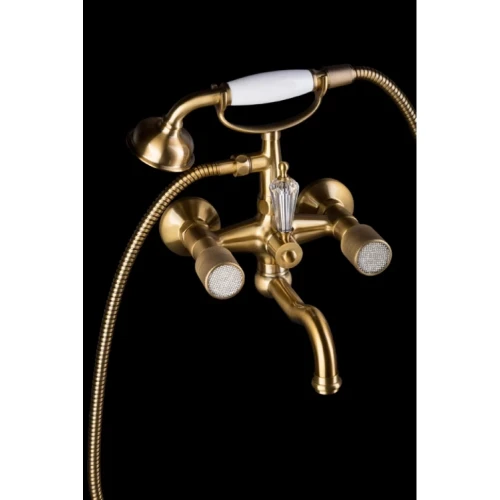 Купить купить смеситель для ванны, boheme royal cristal, бронза арт. 313-royal/crst black