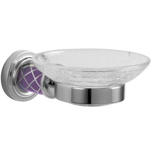 Купить купить мыльница, boheme murano, хром, фиолетовый арт. 10903-v-cr