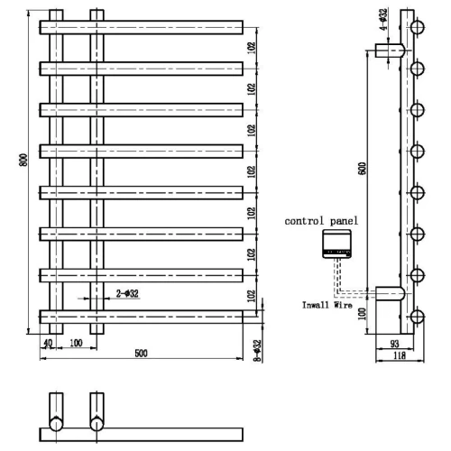 Купить купить полотенцесушитель электрический, boheme uno, никель арт. 722-nb