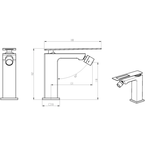 Купить купить смеситель для биде, boheme q, золото арт. 146-gg.2