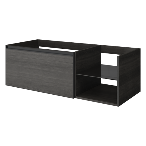 Купить купить тумба под раковину, подвесная, armadi art quatro, дуб антрацит арт. 790-m6-120-oa-a