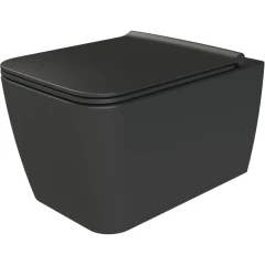 Унитаз биде подвесной с сиденьем микролифт, Boheme Zen, черный арт. 967-SET-2-B