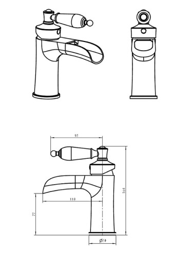 Купить купить смеситель для раковины, boheme vogue, бронза арт. 201-pr