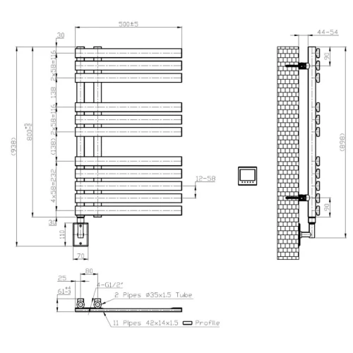 Купить купить полотенцесушитель электрический, boheme venturo, белый арт. 721-mw