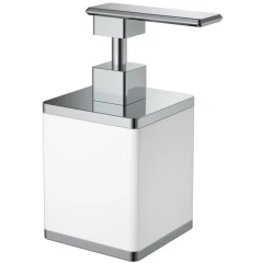 Дозатор для жидкого мыла, Boheme, белый, хром арт. 10969-W-CR