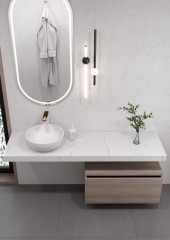 Тумба, подвесная, Armadi Art Flat, light oak арт. 897-080-L