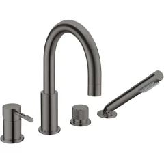 Смеситель на борт ванны, Boheme Uno, оружейная сталь арт. 460-GM