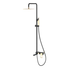 Душевая система, Boheme Q, черный, золото арт. 148-BG