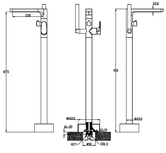 Купить купить смеситель для ванны, boheme spectre, белый арт. 459-mw