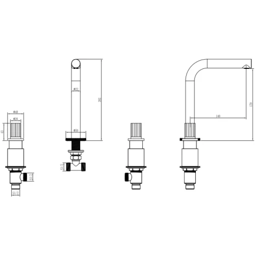 Купить купить смеситель для раковины, boheme elegante, золото арт. 152-g-el