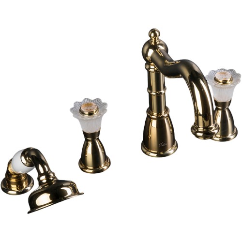 Купить купить смеситель на борт ванны, boheme camelia, золото арт. 395-camelia