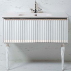 Тумба под раковину Avantgarde подвесная, Armadi Art Vallessi, белый, хром арт. 843-100-WCR