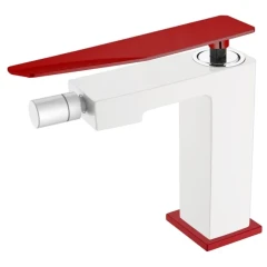 Смеситель для биде, Boheme Q, белый, красный арт. 146-WR.2