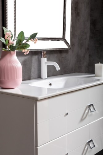 Купить купить тумба под раковину avangarde piazza подвесная, armadi art vallessi, белый, хром арт. 841-100-wcr