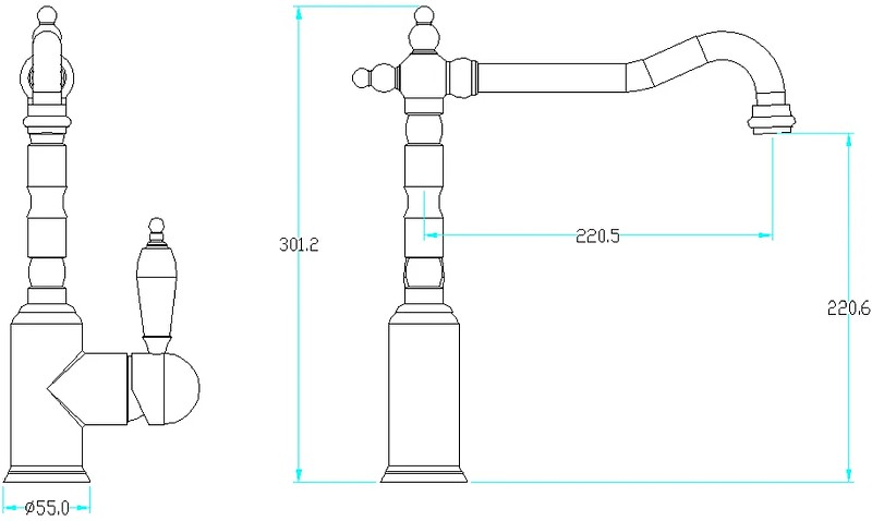 Купить купить смеситель для кухни, boheme medici, бронза арт. 101-crst