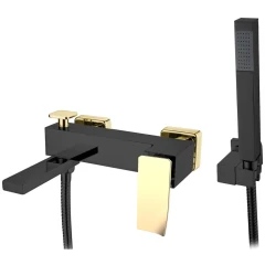 Смеситель для ванны, Boheme Q, черный, золото арт. 143-BG.2