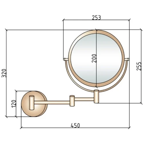 Купить купить косметическое зеркало с подсветкой с увеличением, boheme brillante, хром арт. 505