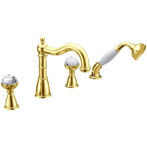 Купить купить смеситель на борт ванны, boheme imperiale, золото арт. 392