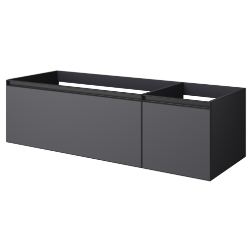 Купить купить тумба под раковину, подвесная, armadi art quatro, антрацит арт. 790-m2-140-a-a