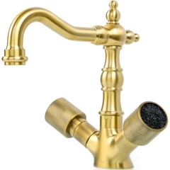 Смеситель для раковины, Boheme Royal Cristal, бронза арт. 312-Royal/CRST Black