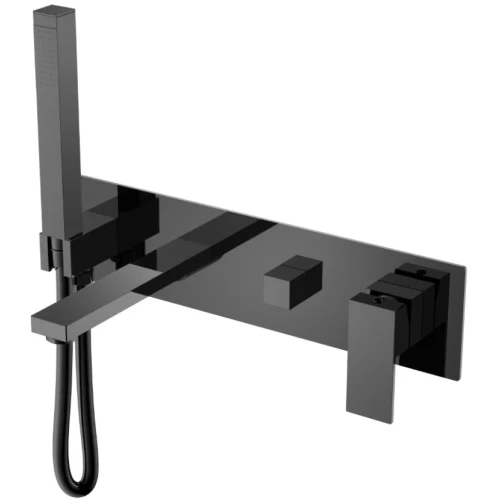 Купить купить смеситель для ванны, boheme qubic, оружейная сталь арт. 474-2-sgm