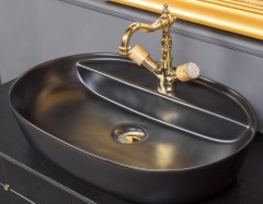 Раковина, Armadi Art Vallessi, черный арт. 871