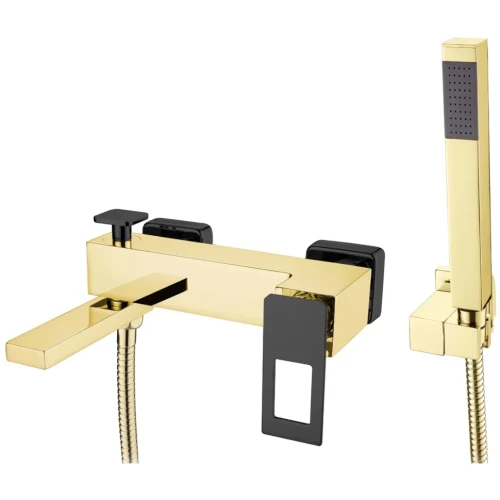 Купить купить смеситель для ванны, boheme q, золото, черный арт. 143-gb