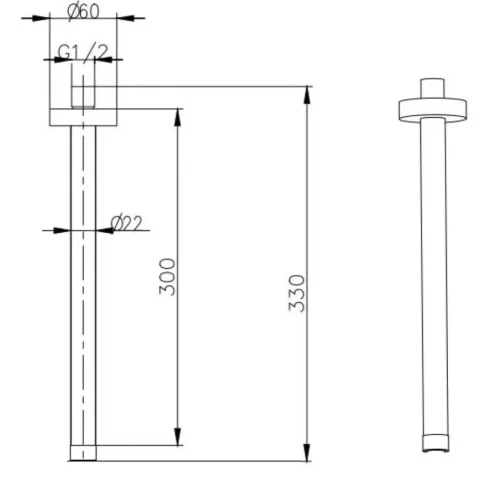 Купить купить кронштейн для верхнего душа, boheme uno, золото арт. 629-uno-mg