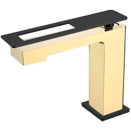 Купить купить смеситель для раковины, boheme q, золото, черный арт. 141-gb