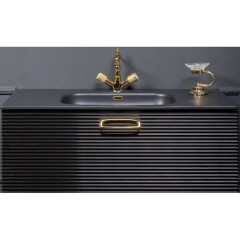Тумба под раковину Avangarde подвесная, Armadi Art Vallessi, черный, золото арт. 842-080-BG