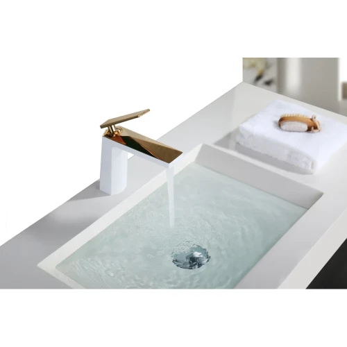 Купить купить смеситель для раковины, boheme venturo, белый, золото арт. 381-w