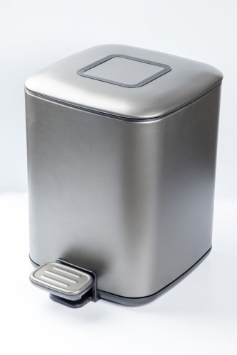 Купить купить ведро для ванной комнаты, квадратное gunmetall, boheme q, графит арт. 10948-gm