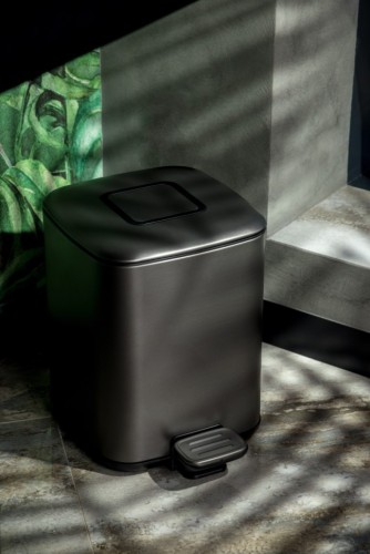 Купить купить ведро для ванной комнаты, квадратное gunmetall, boheme q, графит арт. 10948-gm