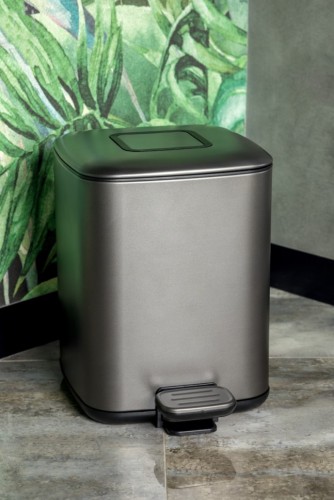 Купить купить ведро для ванной комнаты, квадратное gunmetall, boheme q, графит арт. 10948-gm