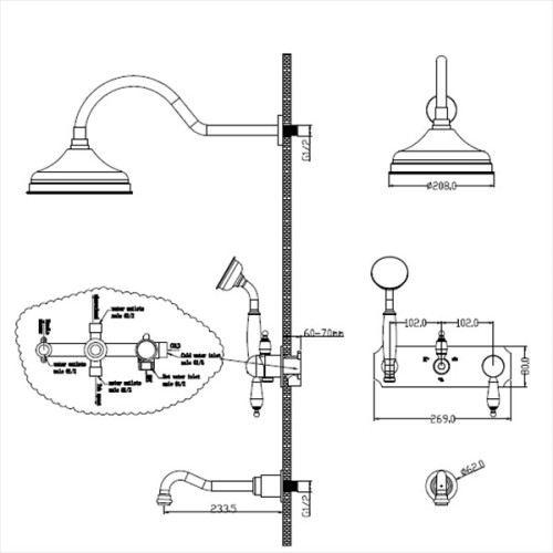 Купить купить душевая система, boheme medici, бронза арт. 308