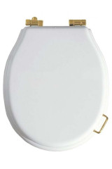 Крышка для напольного унитаза (массив) белый золото, Boheme Vogue арт. 906-W-G