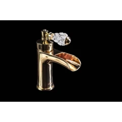 Смеситель для раковины, Boheme Vogue, золото арт. 211-CRST