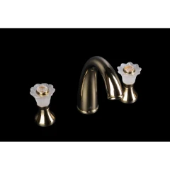 Смеситель для раковины, Boheme Camelia, золото арт. 297-Camelia