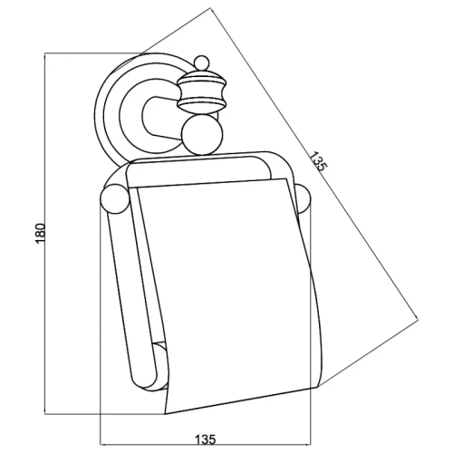 Купить купить держатель туалетной бумаги с крышкой, boheme palazzo nero, золото арт. 10151